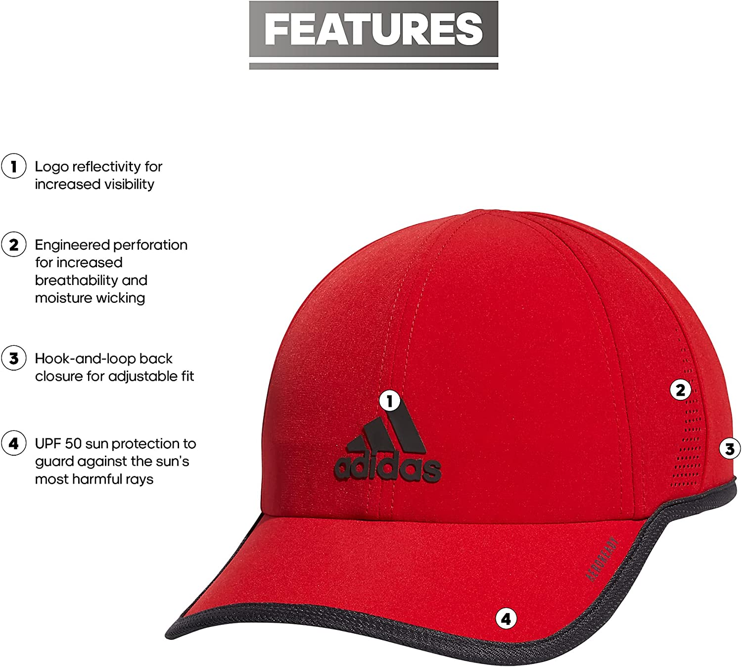 230816035542197_1 adidas Men's Superlite Relaxed Fit Performance Hat - Image 1